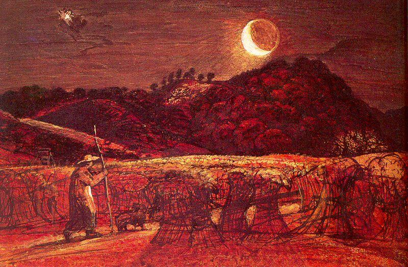 Palmer, Samuel Cornfield by Moonlight China oil painting art